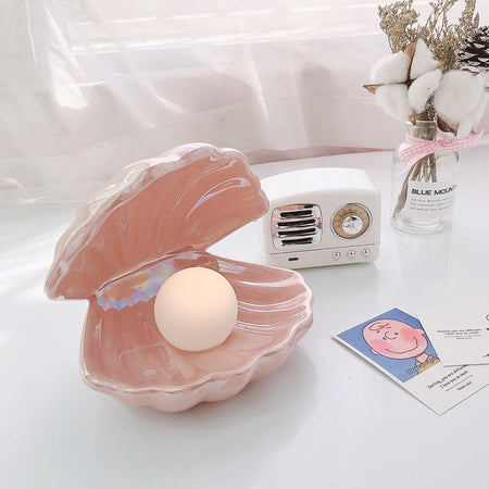 Shell Pearl Night Light , Home Decoration Xmas Gift - Bringbargain