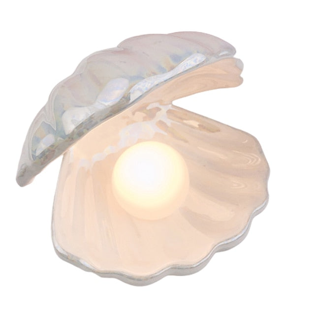 Shell Pearl Night Light , Home Decoration Xmas Gift - Bringbargain
