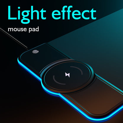 Tapis de souris LED à chargement sans fil 
